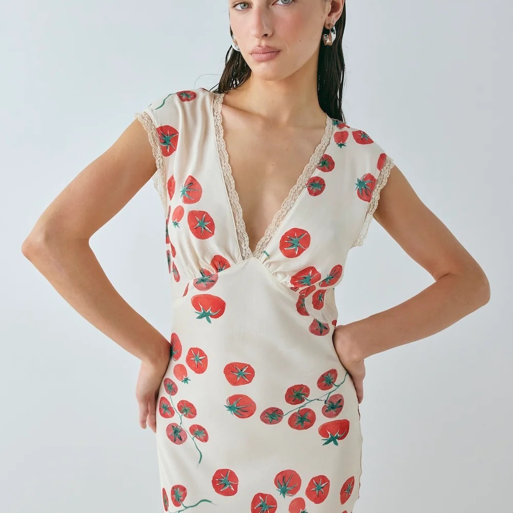 NWT VRG GRL Vintage Lover Bias Cut Maxi Dress Roma